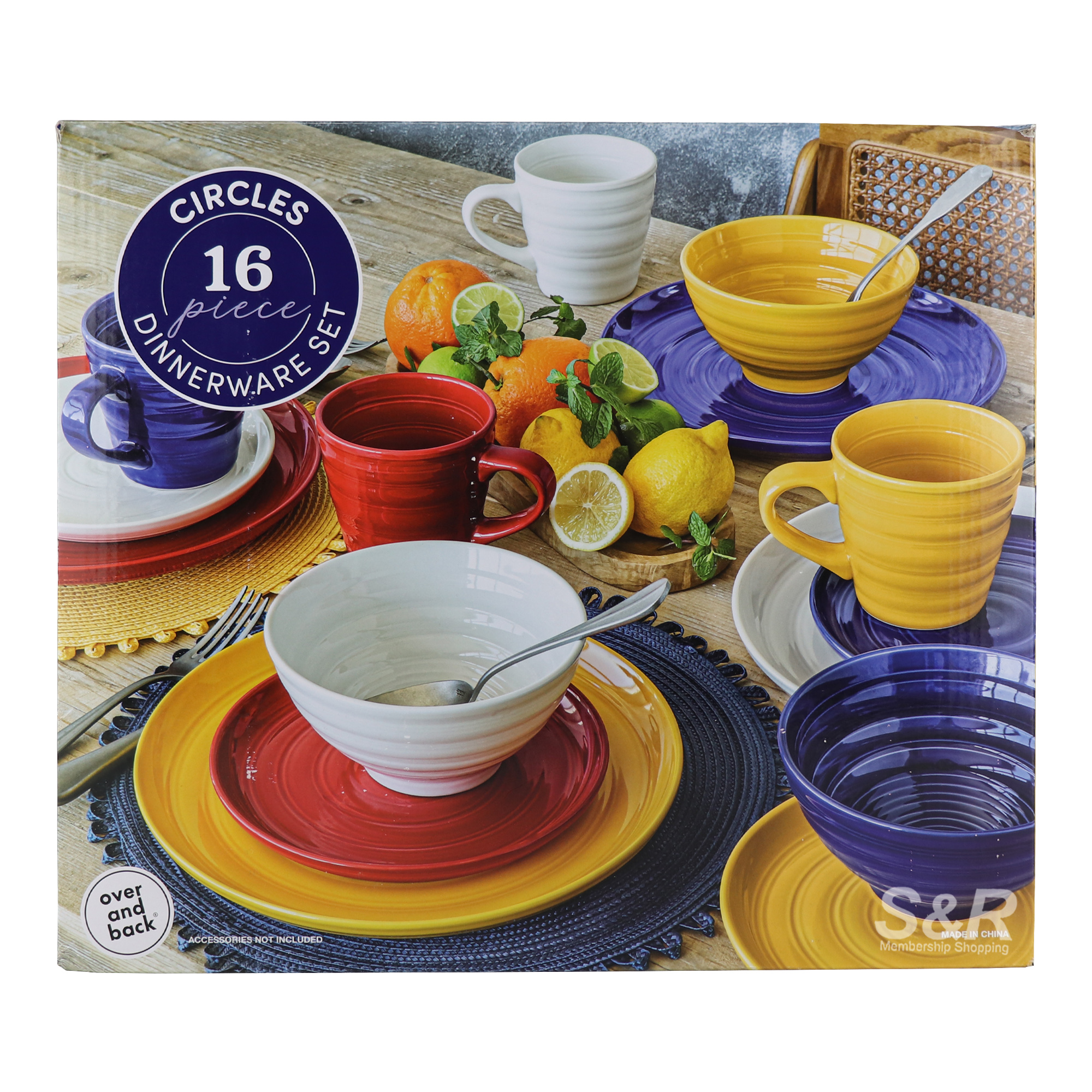 Over and Back Circles Dinnerware 16pc Set
